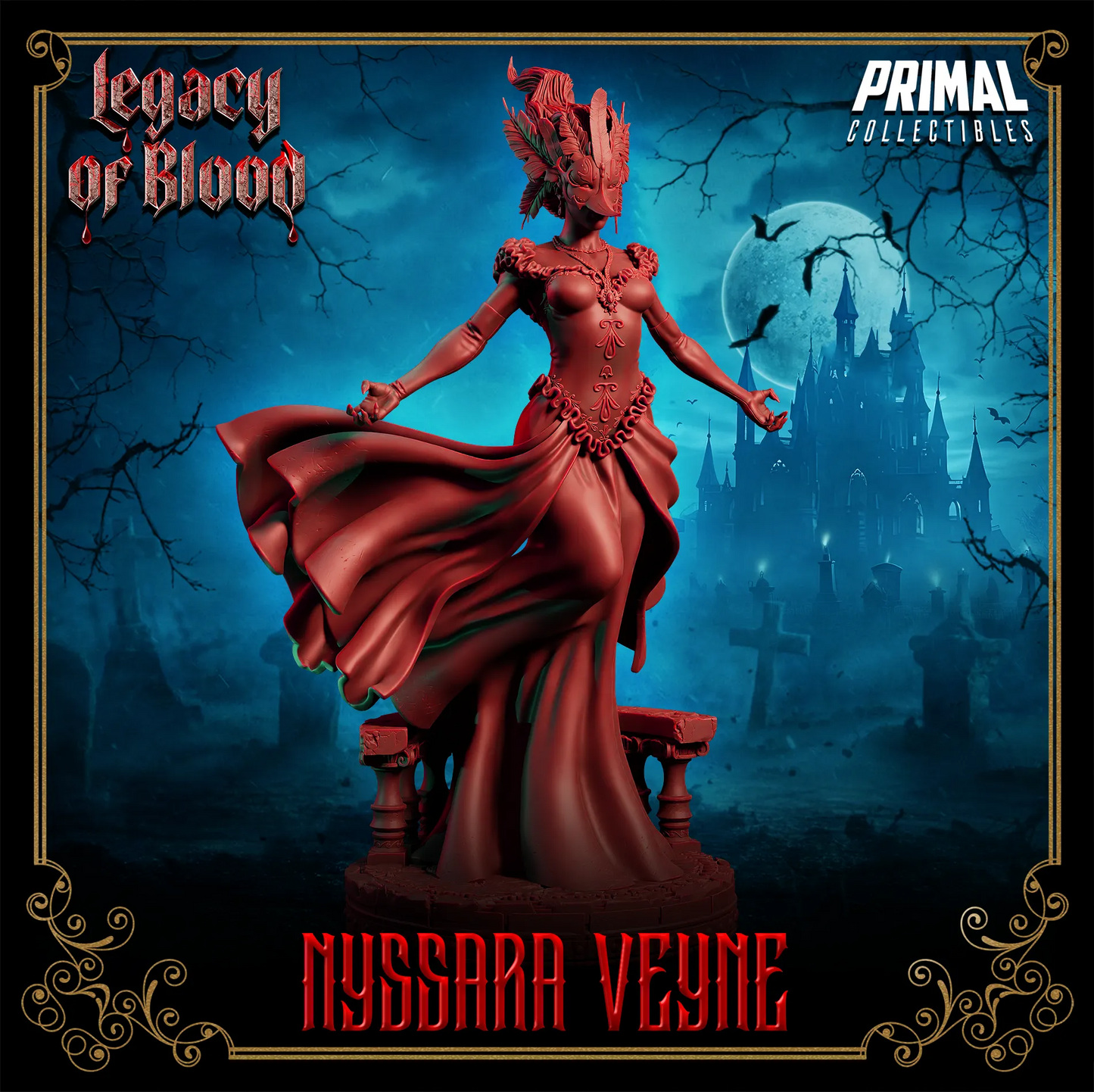 Duchess Nyssara Veyne | Legacy of Blood | Tabletop Scale | TTRPG D&D Miniature | Primal Collectibles