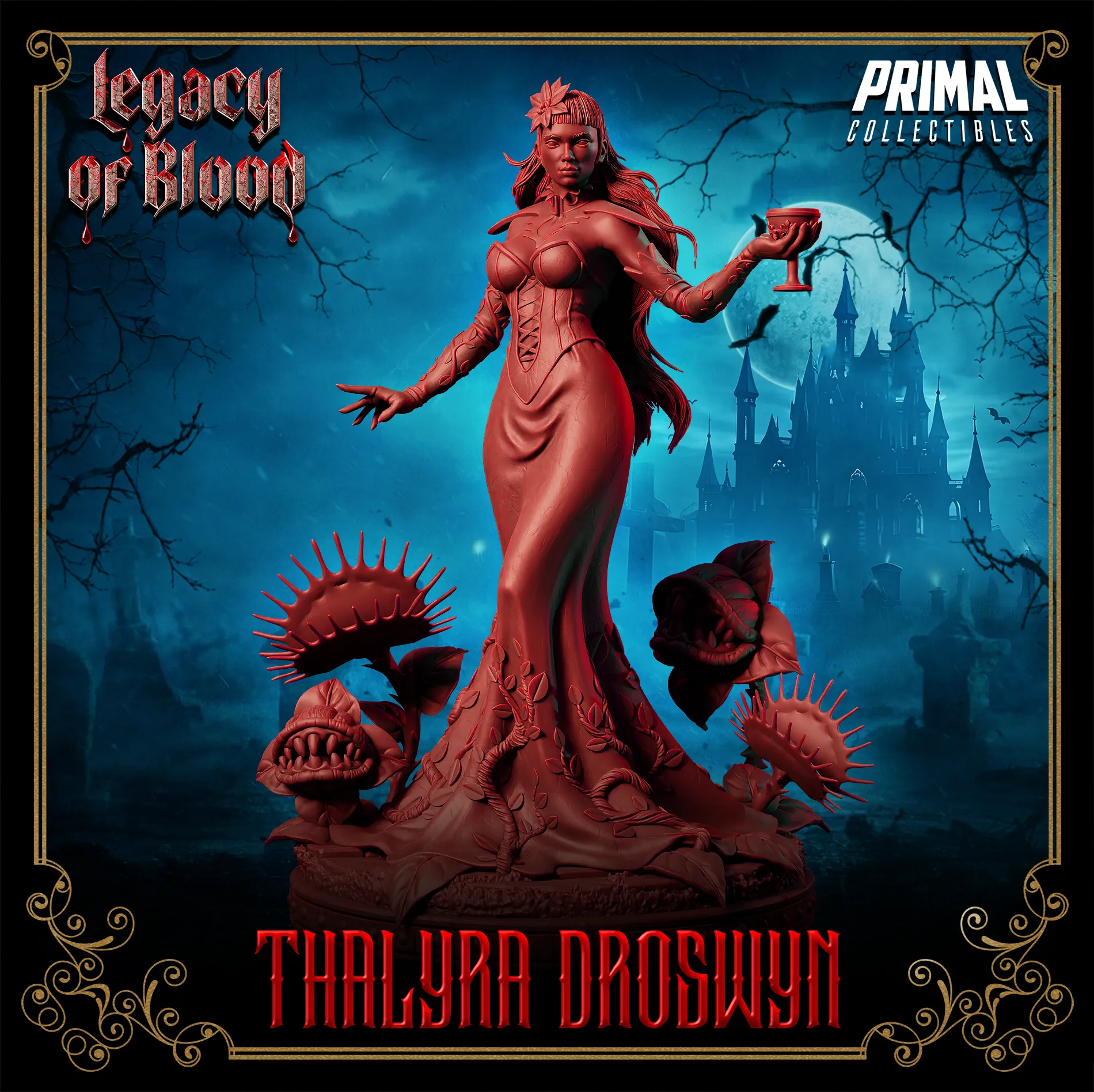 DarkLord Thalyra Droswyn | Legacy of Blood | Tabletop D&D Miniature | Primal Collectibles