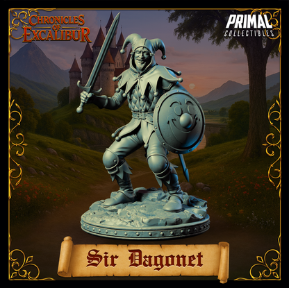 Knight Sir Dagonet | Chronicles of Excalibur | Tabletop D&D Miniature | Primal Collectibles