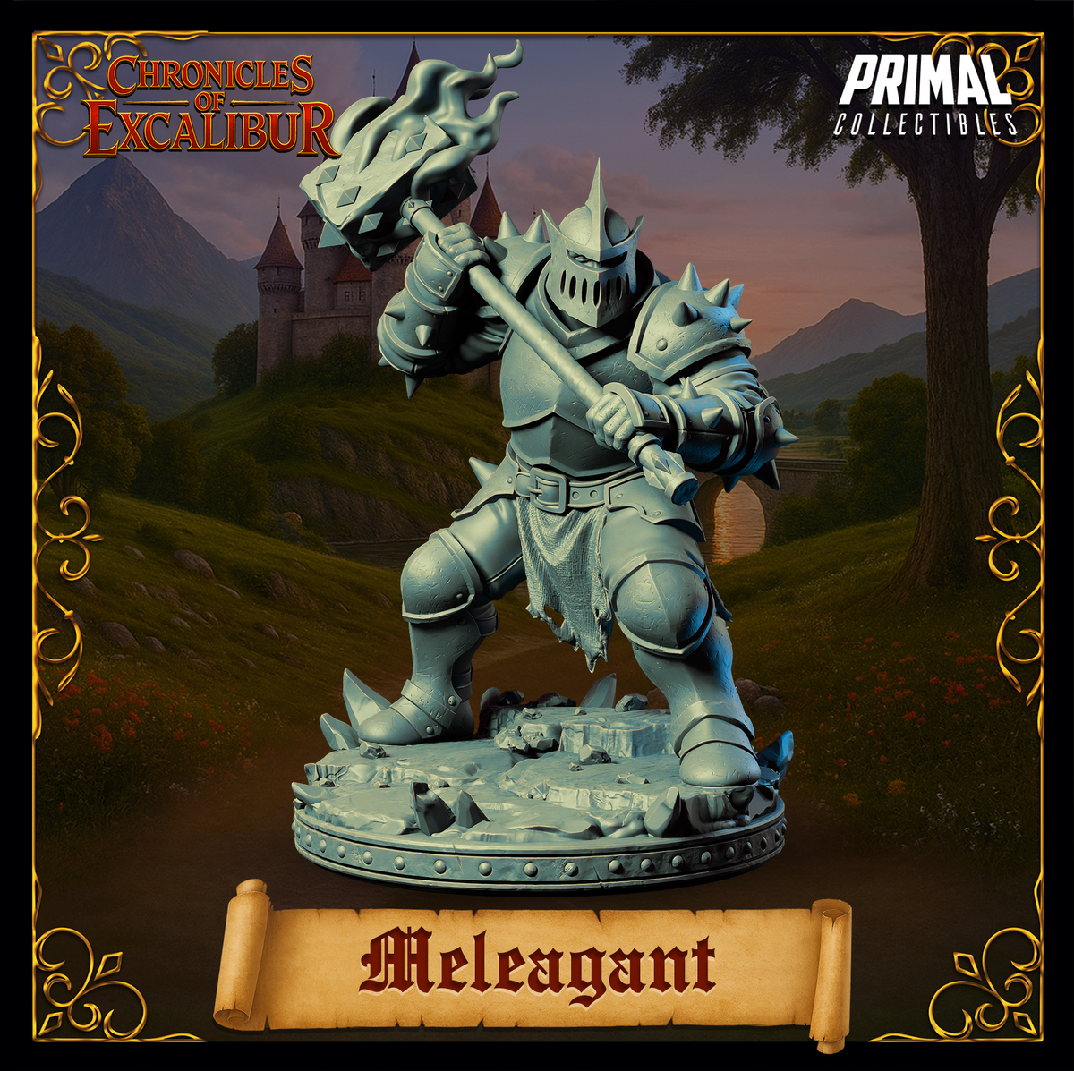 Cursed Warrior Meleagant | Chronicles of Excalibur | Tabletop D&D Miniature | Primal Collectibles