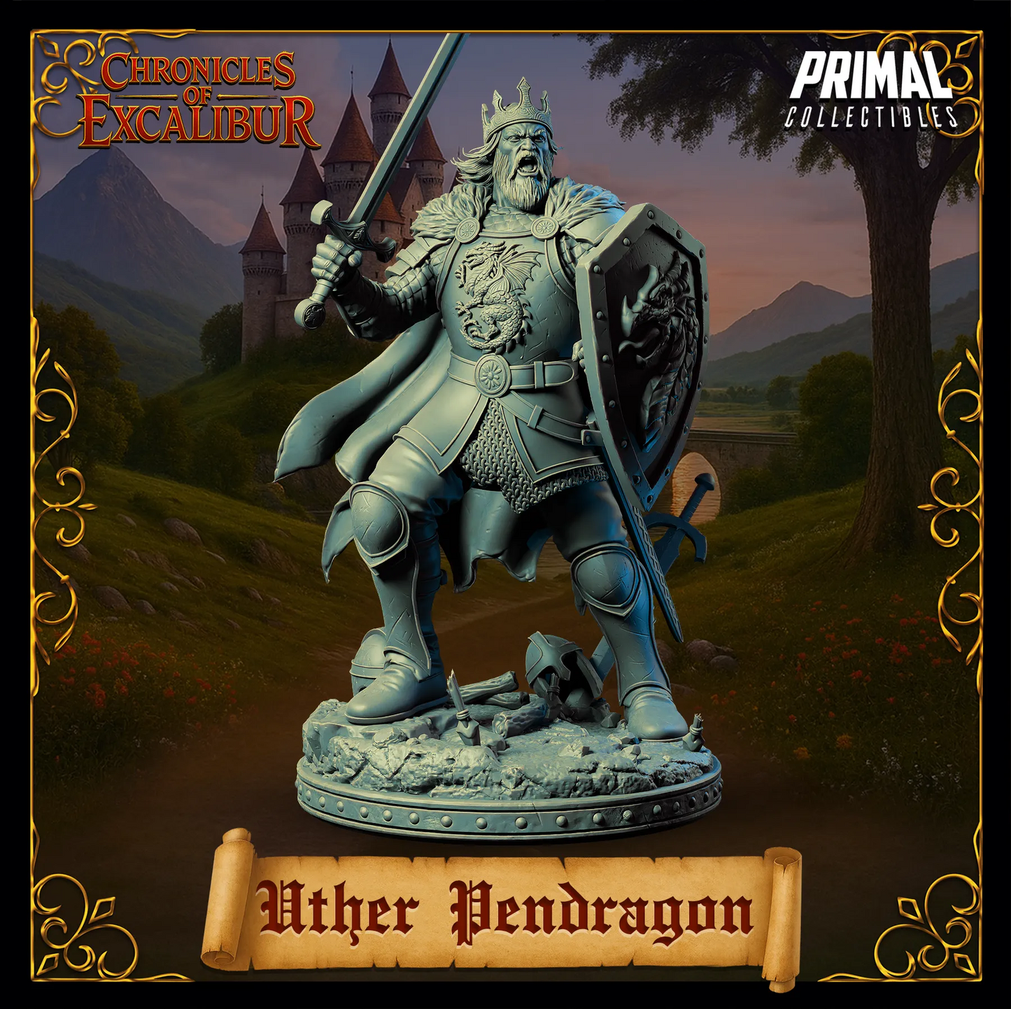 King Uther Pendragon | Chronicles of Excalibur | Tabletop D&D Miniature | Primal Collectibles
