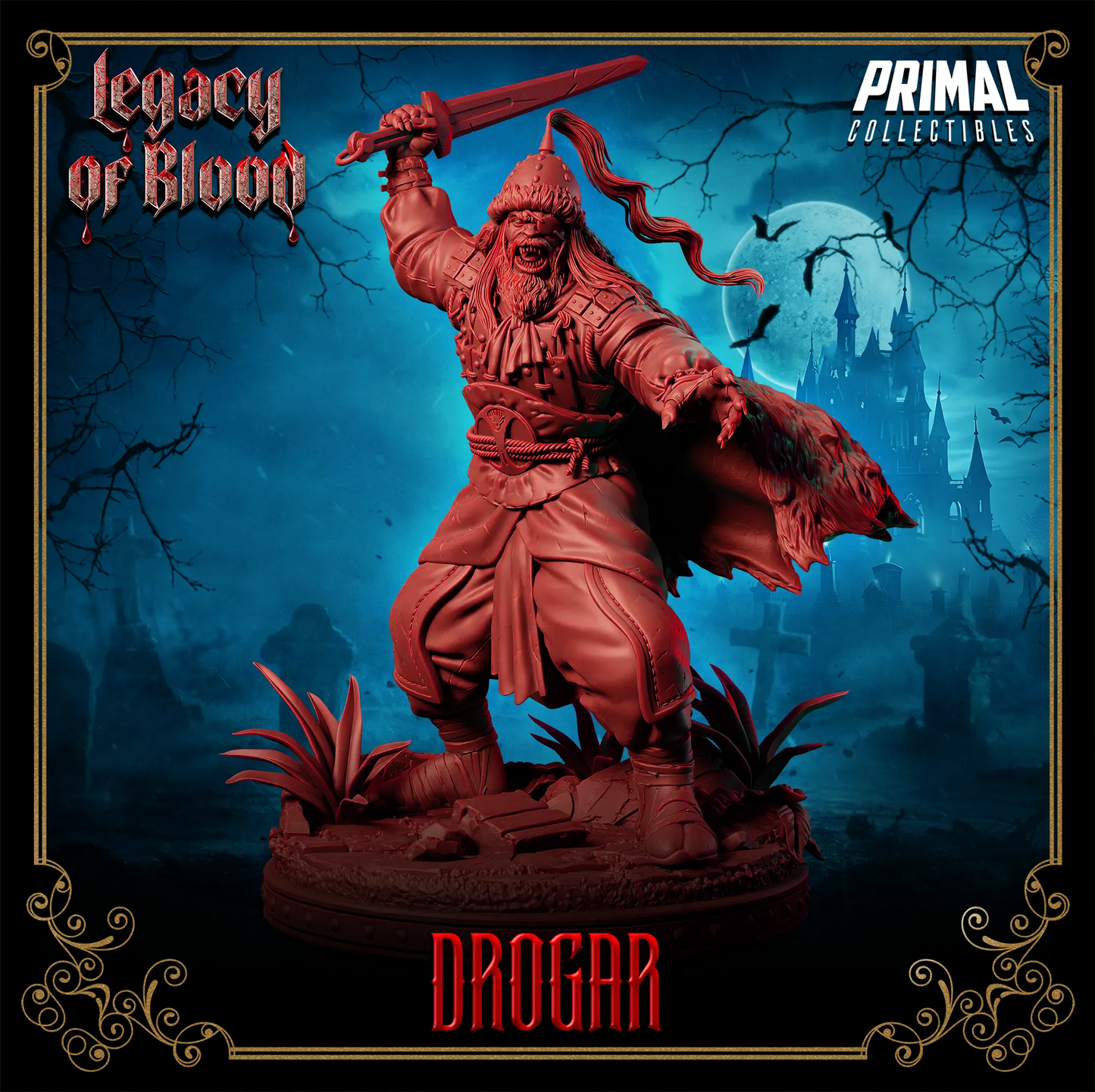 Vampire Drogar | Legacy of Blood | Tabletop D&D Miniature | Primal Collectibles