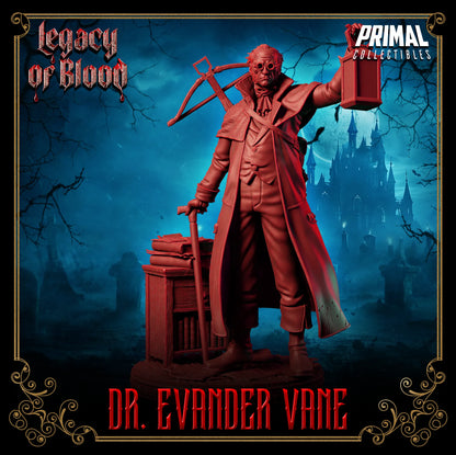 Doctor Evander Vane, Van Richten Helsing, CoS | Legacy of Blood | Tabletop D&D Miniature | Primal Collectibles
