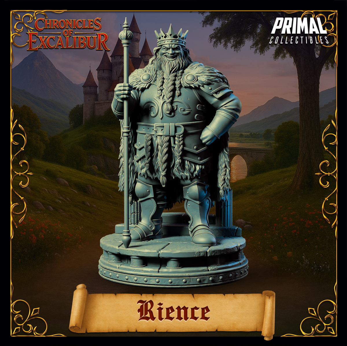 King Rience | Chronicles of Excalibur | Tabletop D&D Miniature | Primal Collectibles