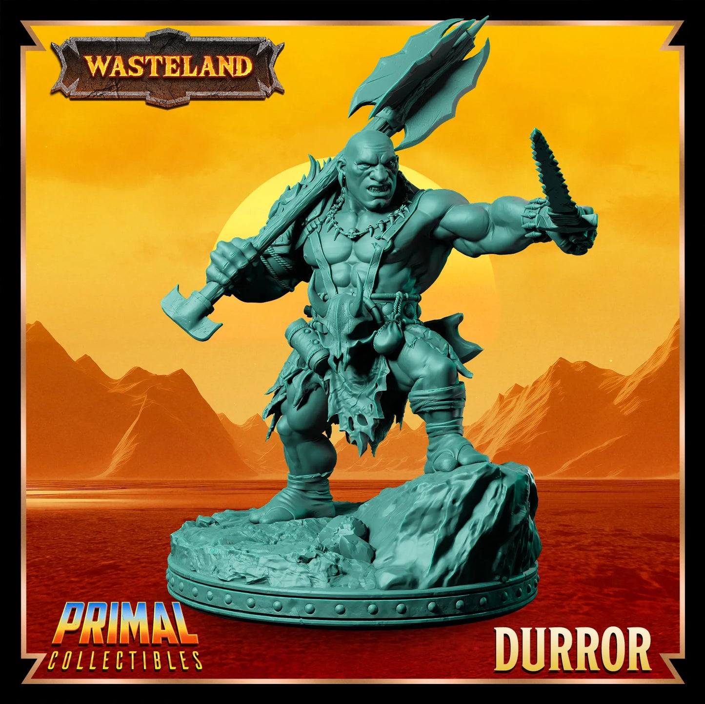 Dwarf Male Durror | Wasteland | Tabletop Scale | TTRPG D&D Miniature | Primal Collectibles