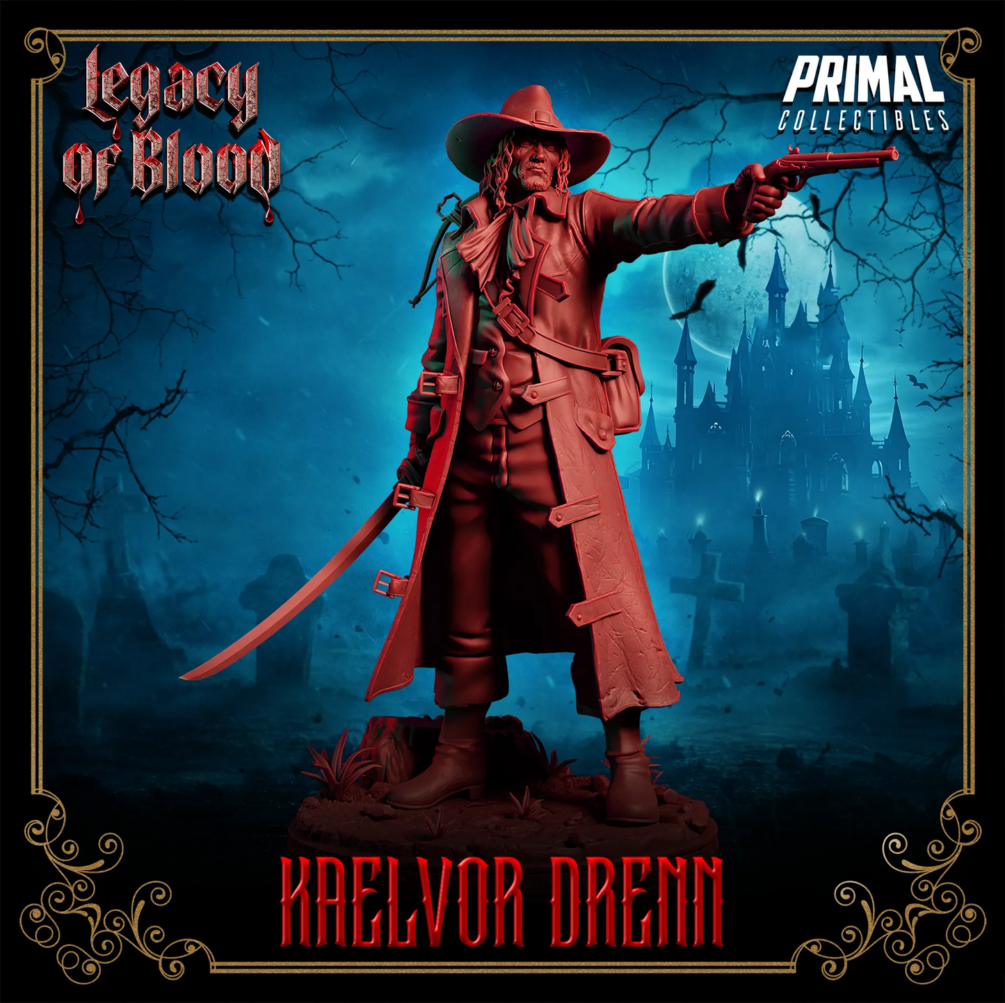 Hunter Kaelvor Drenn | Legacy of Blood | Tabletop D&D Miniature | Primal Collectibles