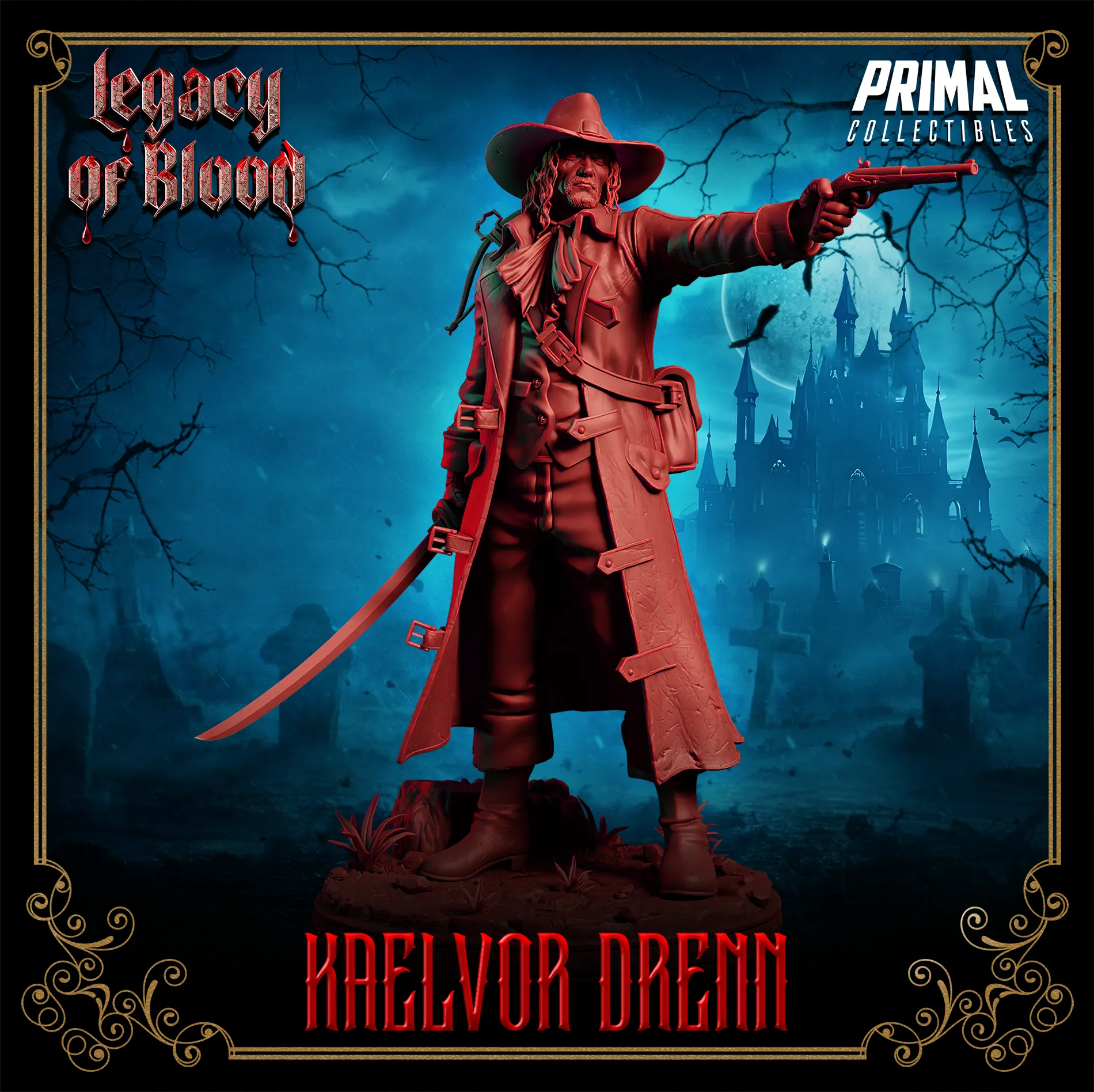 Hunter Kaelvor Drenn | Legacy of Blood | Tabletop D&D Miniature | Primal Collectibles