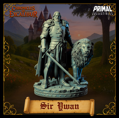 Knight Sir Ywan | Chronicles of Excalibur | Tabletop D&D Miniature | Primal Collectibles