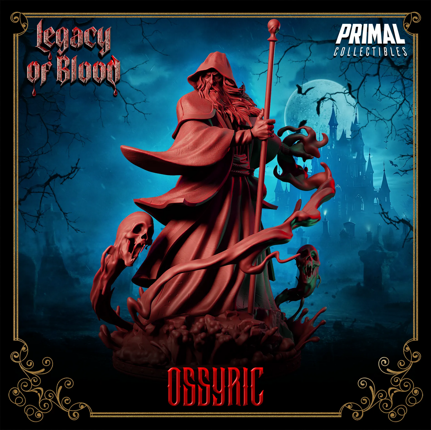 Lord Ossyric, Necromancer Wizard | Legacy of Blood | Tabletop D&D Miniature | Primal Collectibles