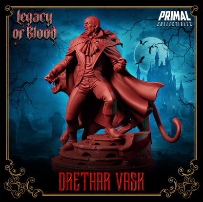 Baron Drethar Vask | Legacy of Blood | Tabletop Scale | TTRPG D&D Miniature | Primal Collectibles