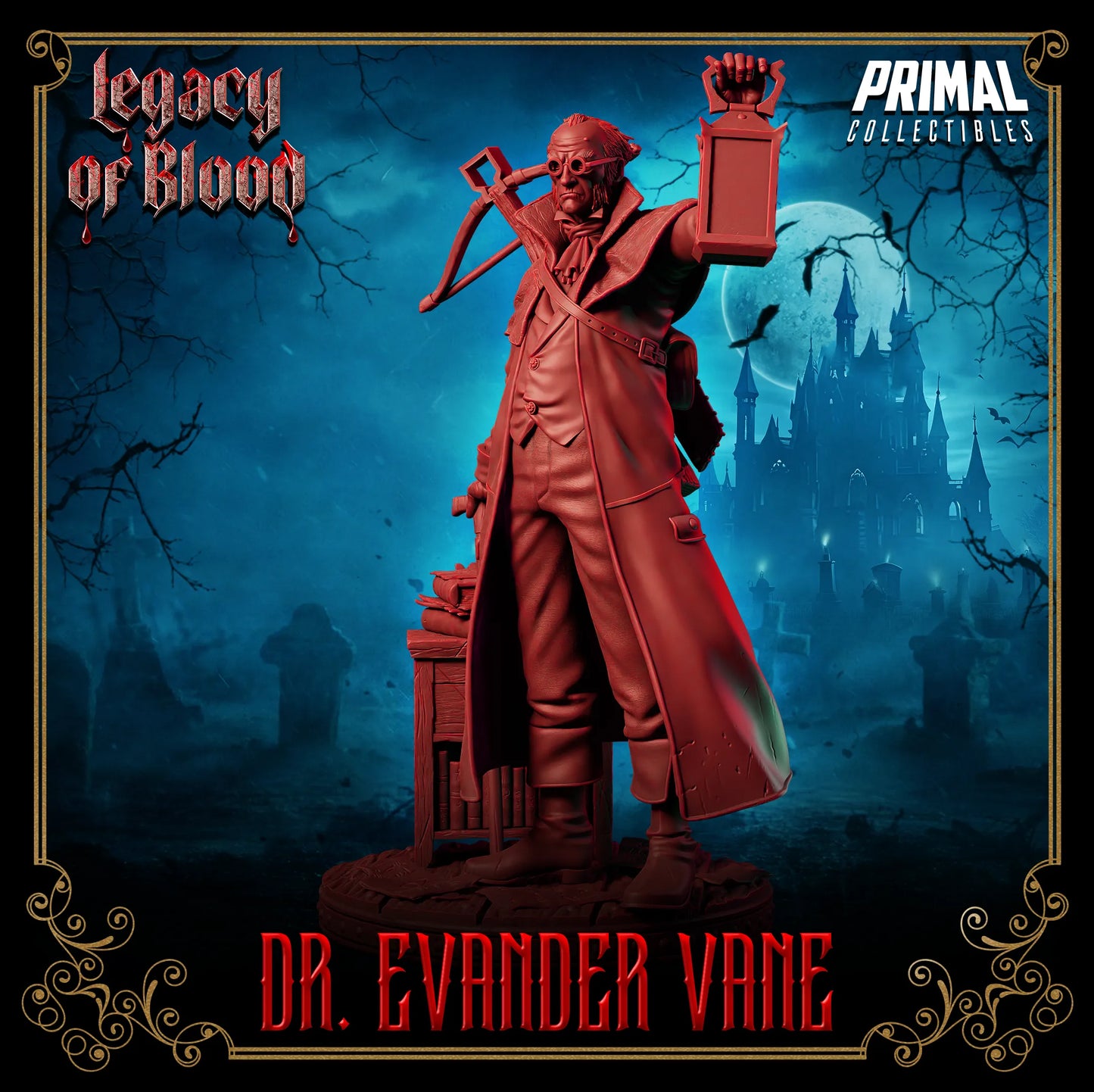 Doctor Evander Vane, Van Richten Helsing, CoS | Legacy of Blood | Tabletop D&D Miniature | Primal Collectibles