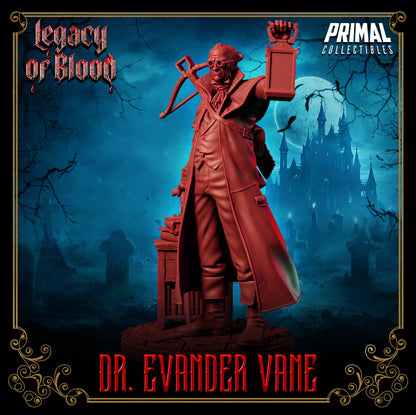 Doctor Evander Vane, Van Richten Helsing, CoS | Legacy of Blood | Tabletop D&D Miniature | Primal Collectibles