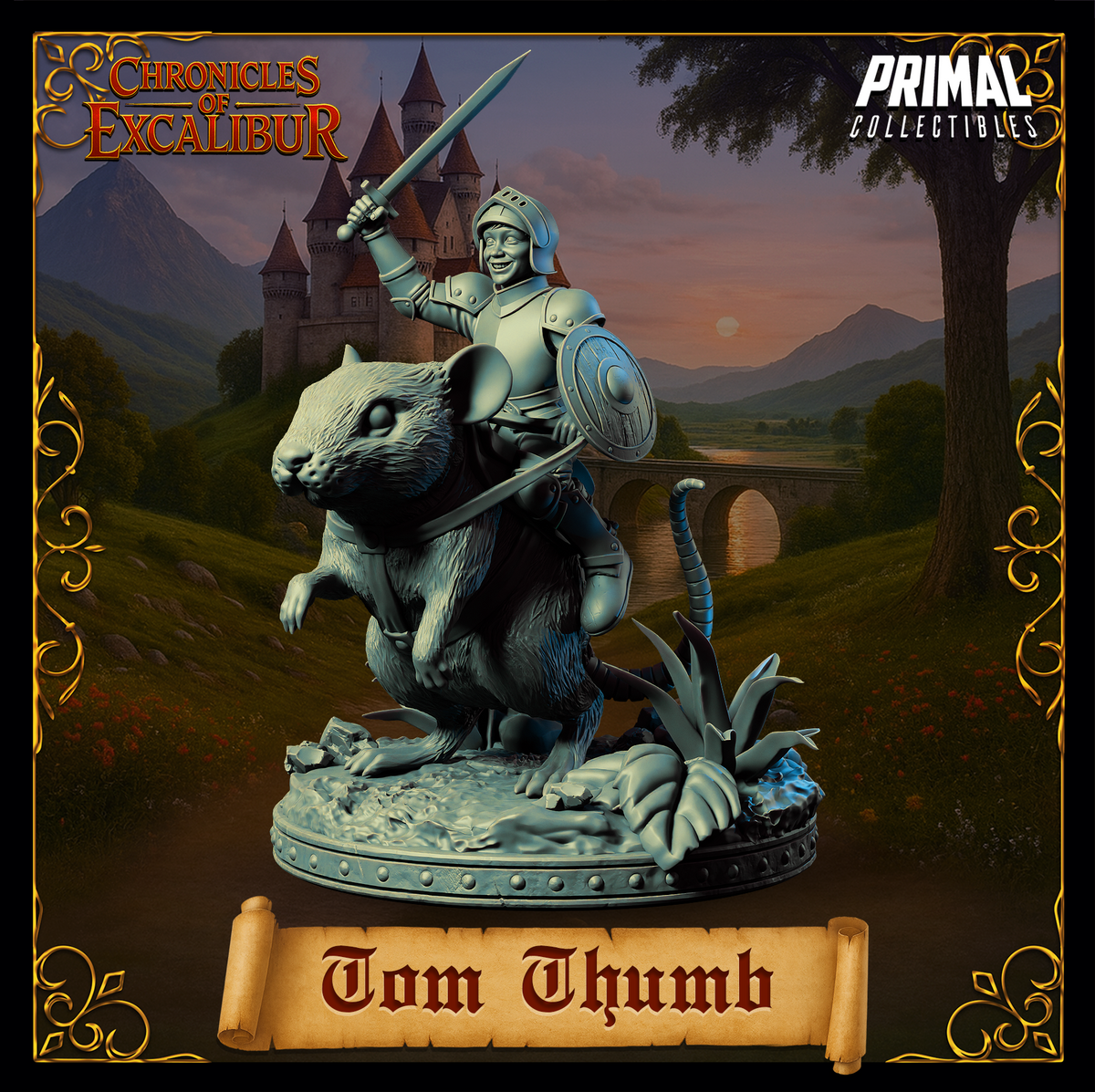 Knight Tom Thumb | Chronicles of Excalibur | Tabletop D&D Miniature | Primal Collectibles