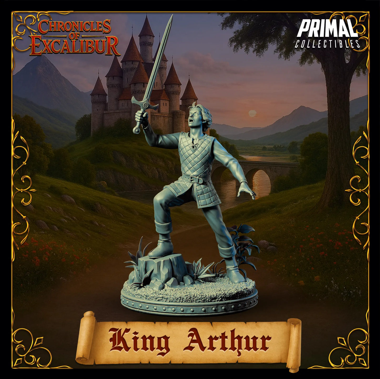 Young King Arthur | Chronicles of Excalibur | Tabletop D&D Miniature | Primal Collectibles