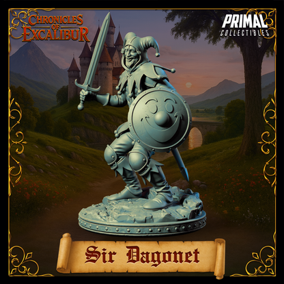 Knight Sir Dagonet | Chronicles of Excalibur | Tabletop D&D Miniature | Primal Collectibles