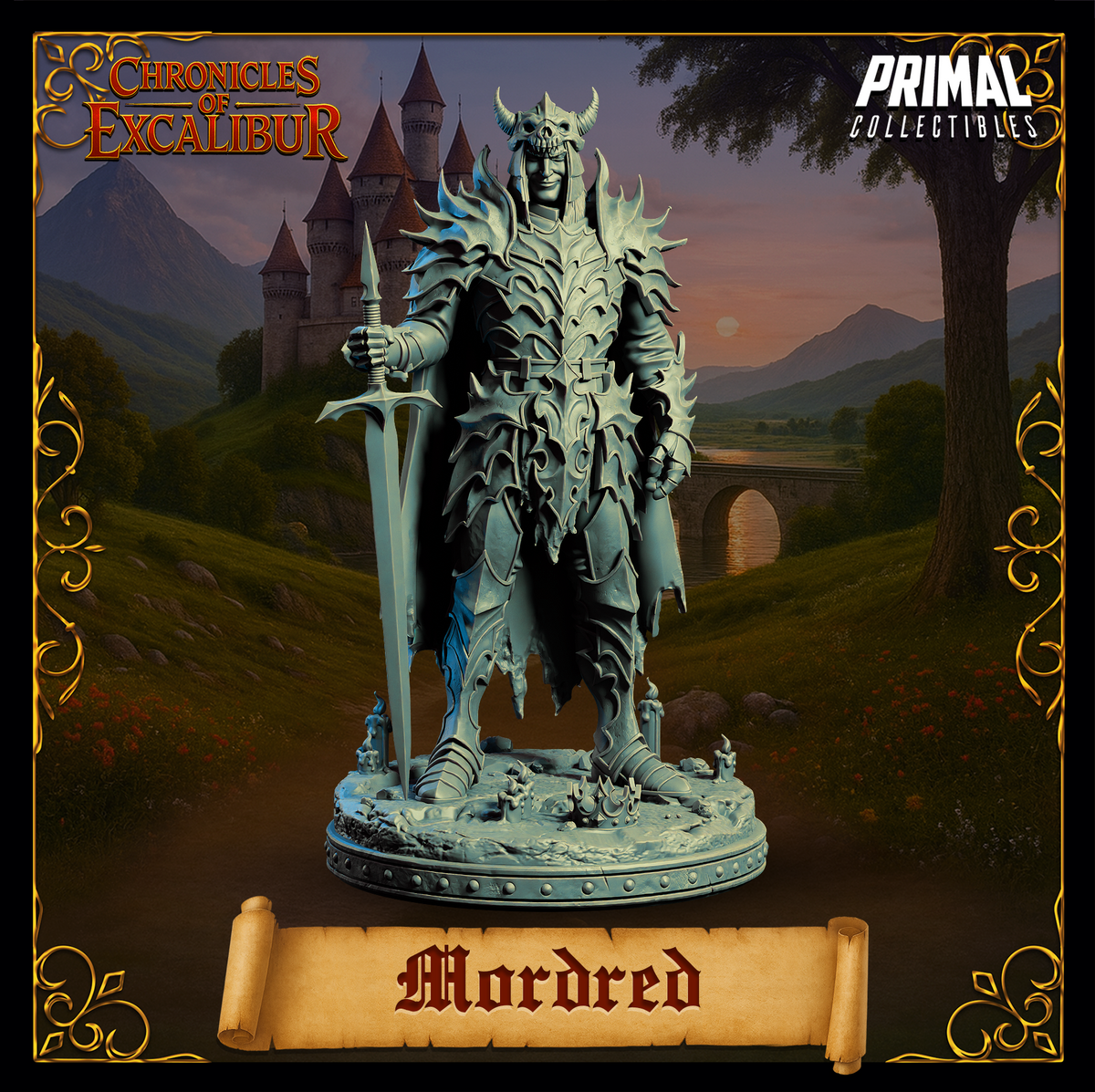 Evil Knight Mordred | Chronicles of Excalibur | Tabletop D&D Miniature | Primal Collectibles
