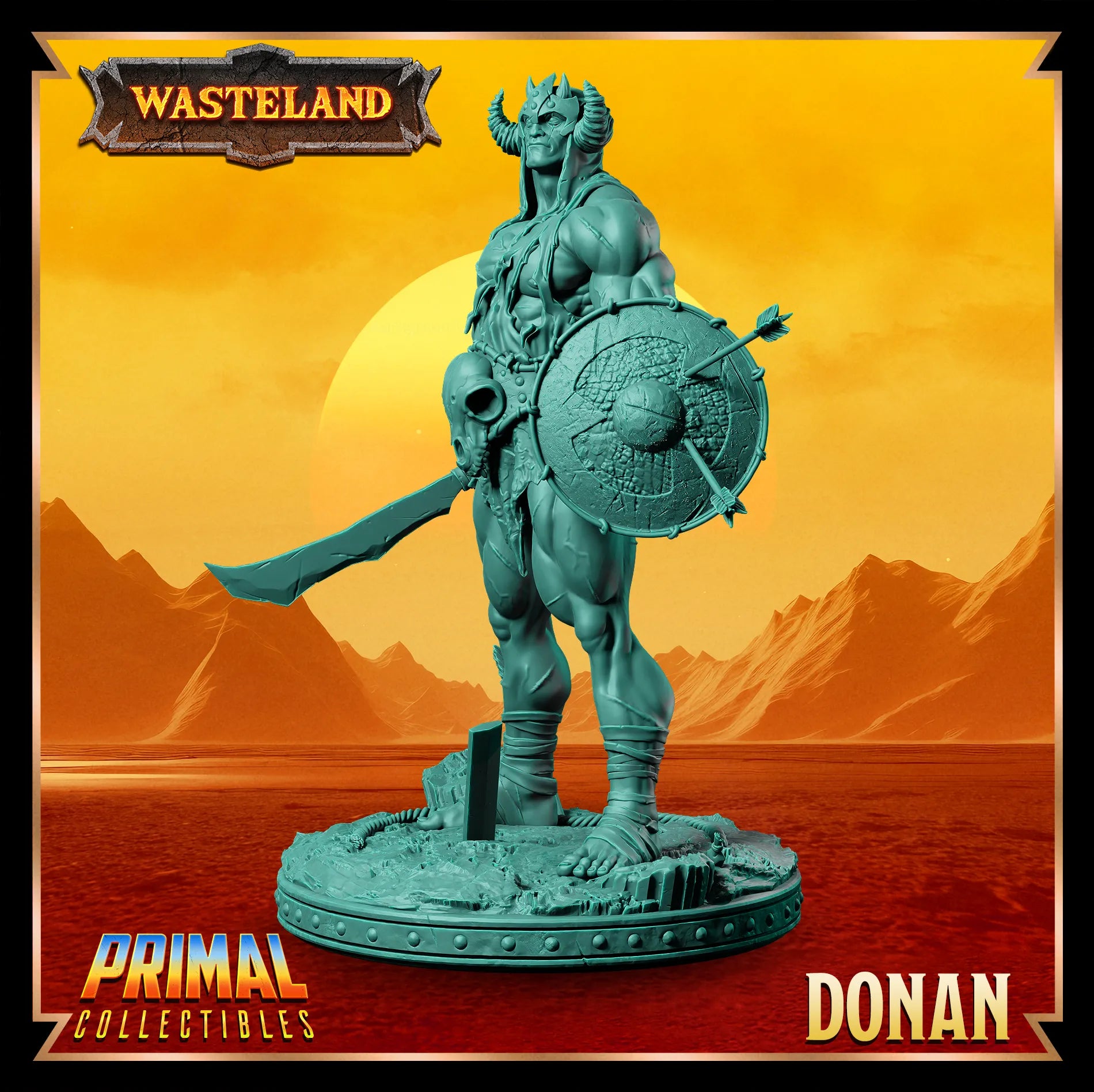 Gladiator Donan | Wasteland | Tabletop Scale | TTRPG D&D Miniature | Primal Collectibles