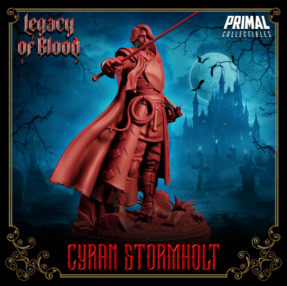 Human Cyran Stormholt, Knight Paladin | Legacy of Blood | Tabletop D&D Miniature | Primal Collectibles