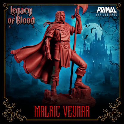 Human Malric Veynar | Legacy of Blood | Tabletop D&D Miniature | Primal Collectibles