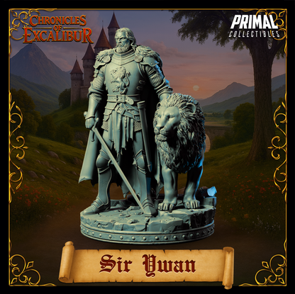 Knight Sir Ywan | Chronicles of Excalibur | Tabletop D&D Miniature | Primal Collectibles