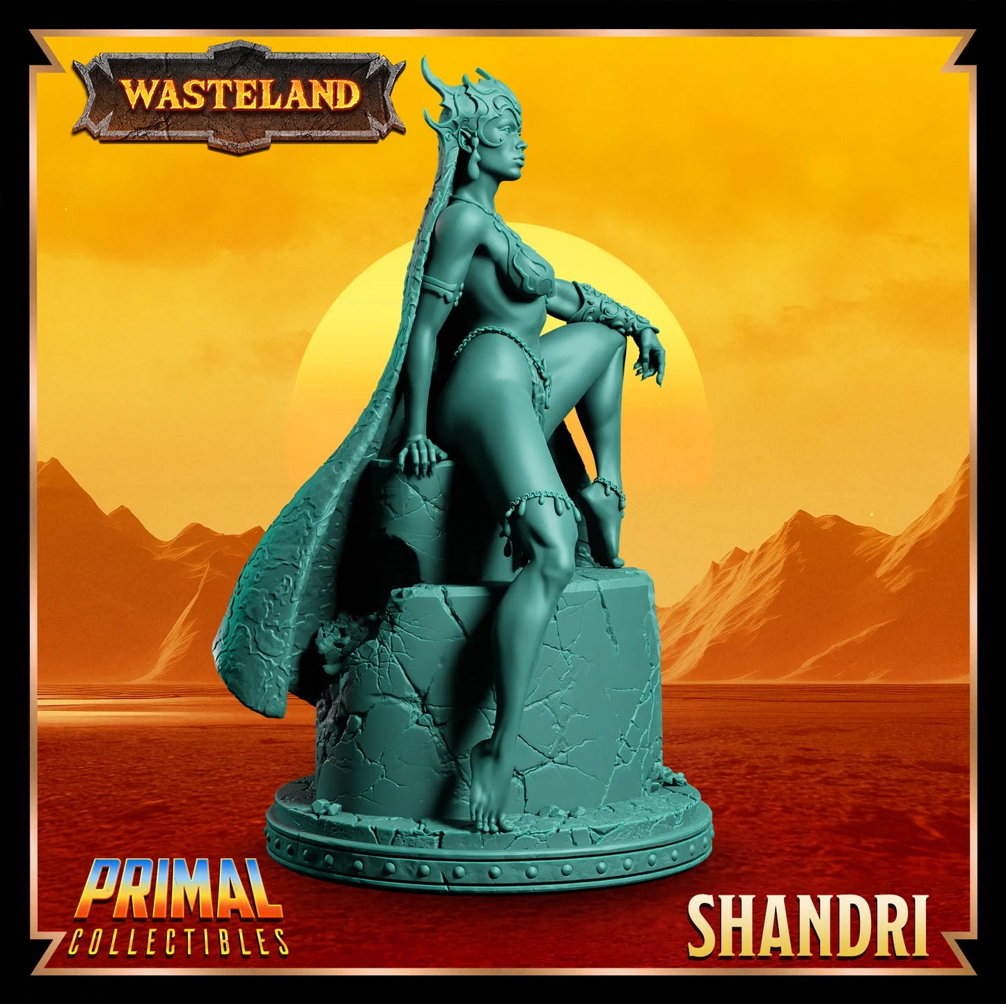 Sorcerer Queen Shandri | Wasteland | Tabletop Scale | TTRPG D&D Miniature | Primal Collectibles