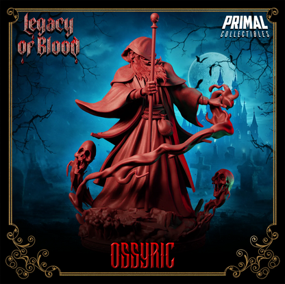Lord Ossyric, Necromancer Wizard | Legacy of Blood | Tabletop D&D Miniature | Primal Collectibles
