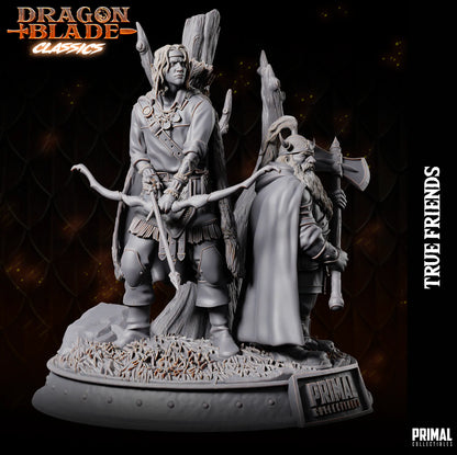 Dragonblade Classics True Friends | Diorama | TTRPG D&D Miniature | Primal Collectibles