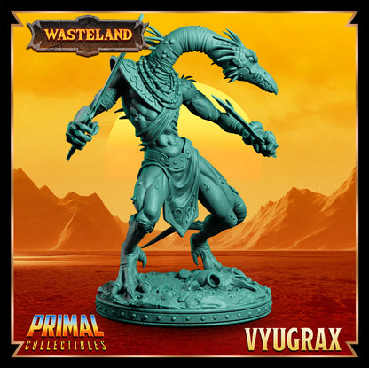 Draconian Vyugrax | Wasteland | Tabletop Scale | TTRPG D&D Miniature | Primal Collectibles