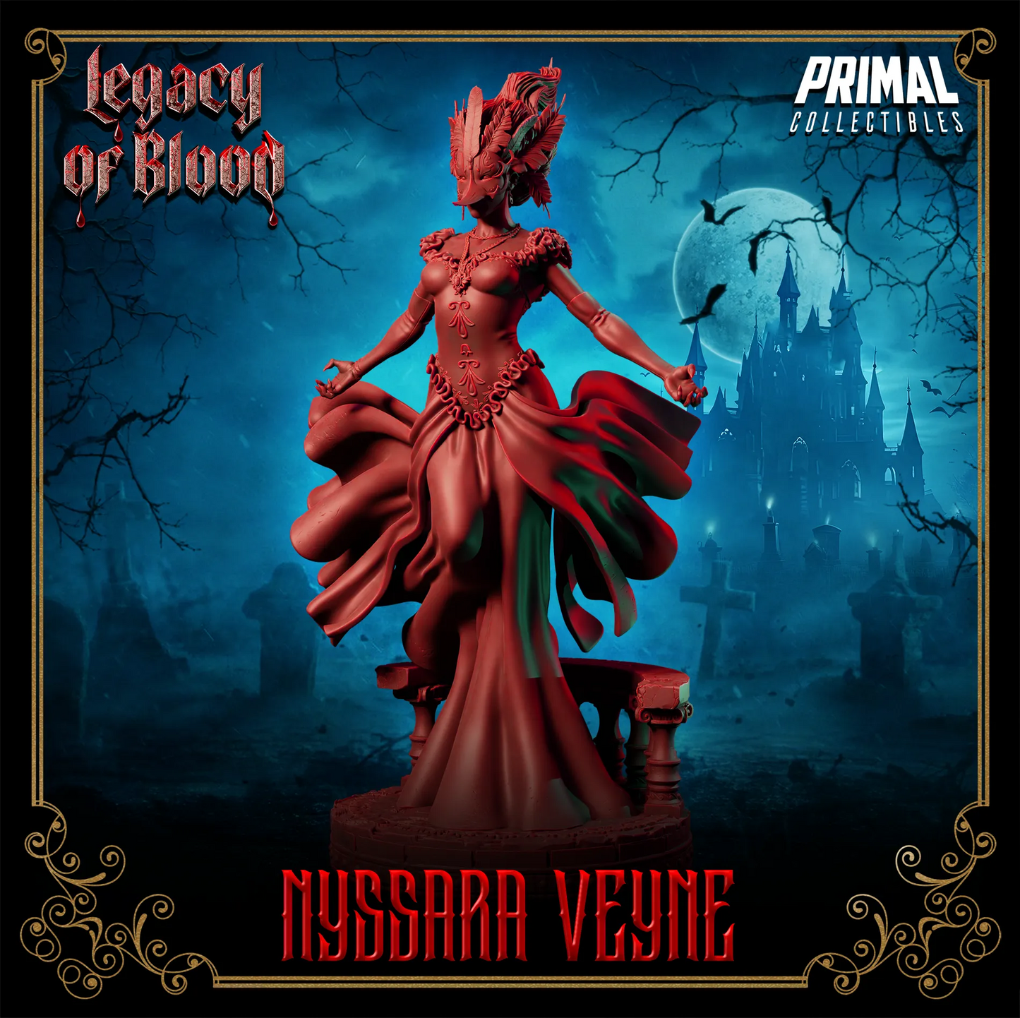 Duchess Nyssara Veyne | Legacy of Blood | Tabletop Scale | TTRPG D&D Miniature | Primal Collectibles