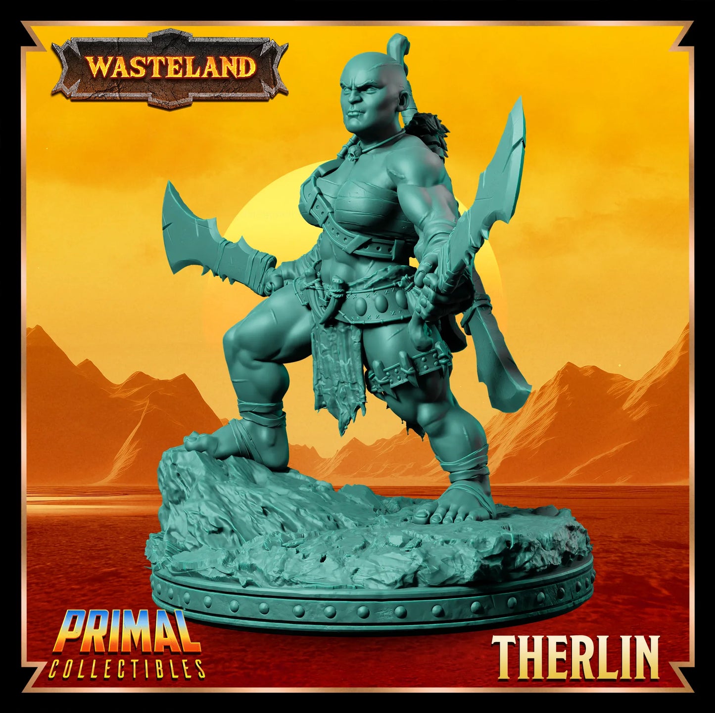 Dwarf Female Therlin | Wasteland | Tabletop Scale | TTRPG D&D Miniature | Primal Collectibles