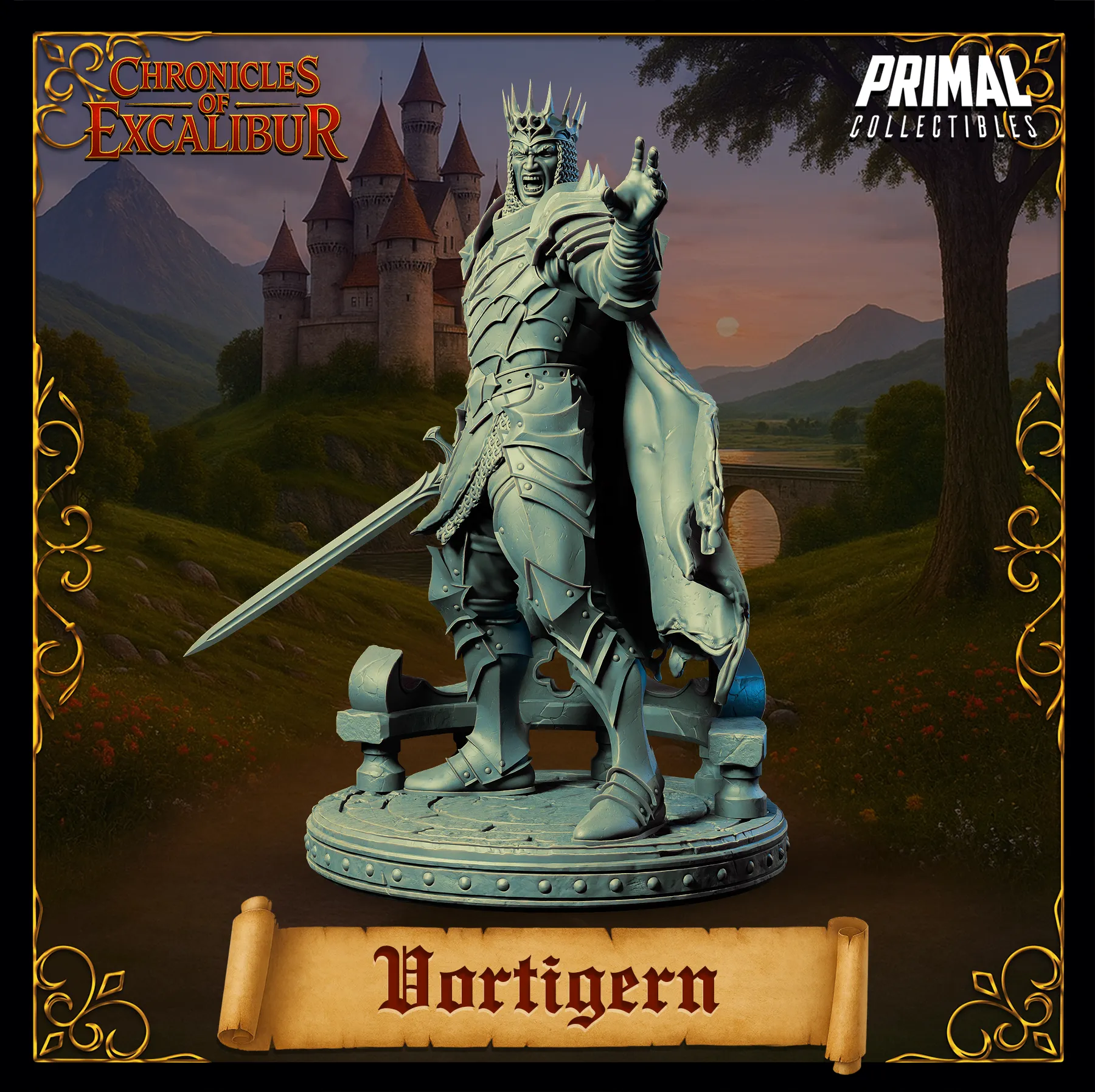 King Vortigern | Chronicles of Excalibur | Tabletop D&D Miniature | Primal Collectibles