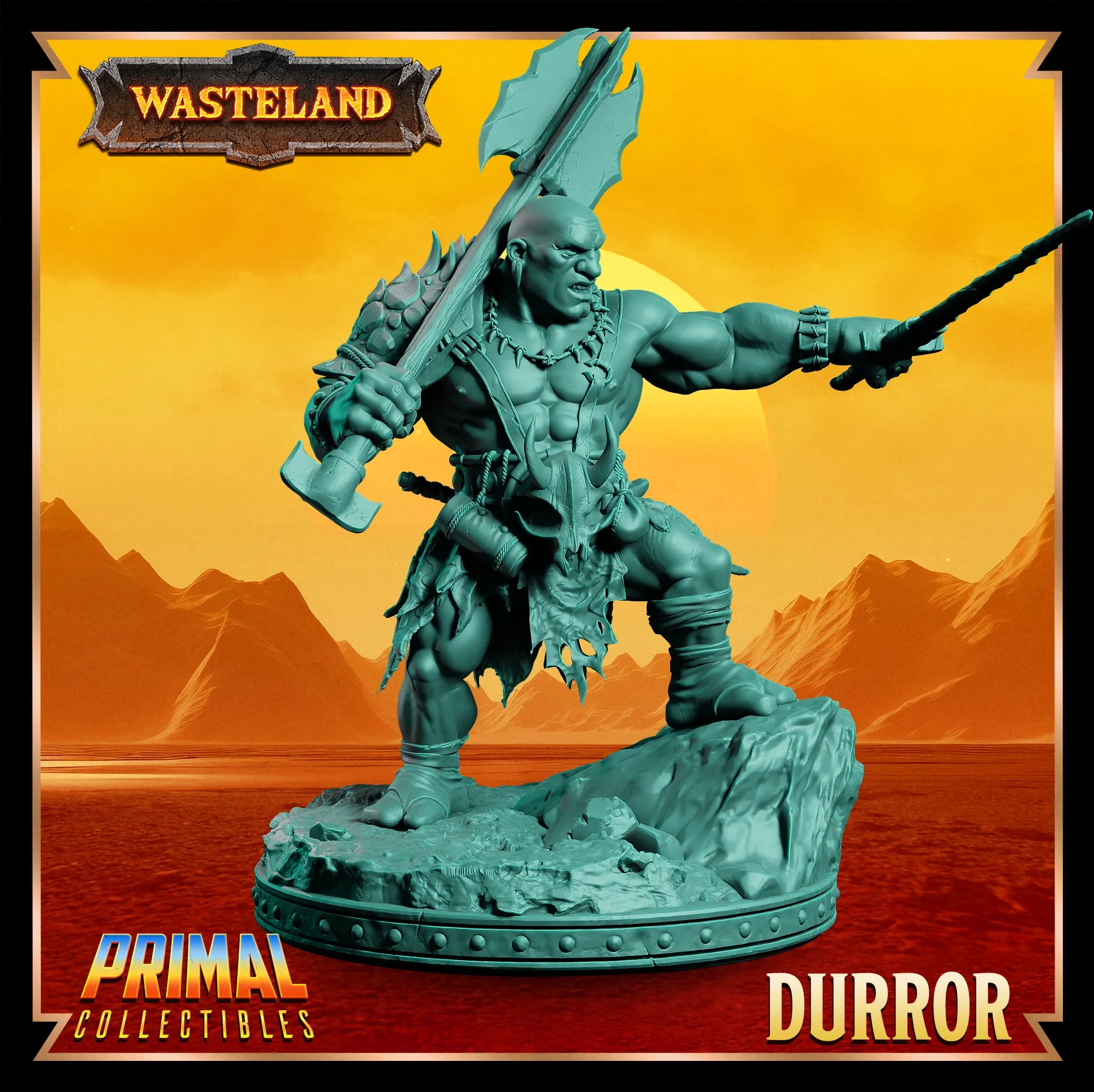 Dwarf Male Durror | Wasteland | Tabletop Scale | TTRPG D&D Miniature | Primal Collectibles