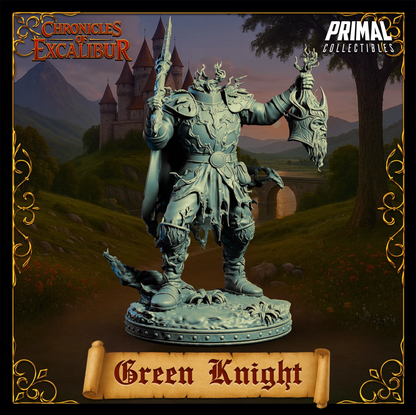 Mystic Knight Green Knight | Chronicles of Excalibur | Tabletop D&D Miniature | Primal Collectibles