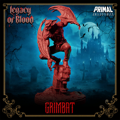 Werebat Grimbat | Legacy of Blood | Tabletop Scale | TTRPG D&D Miniature | Primal Collectibles