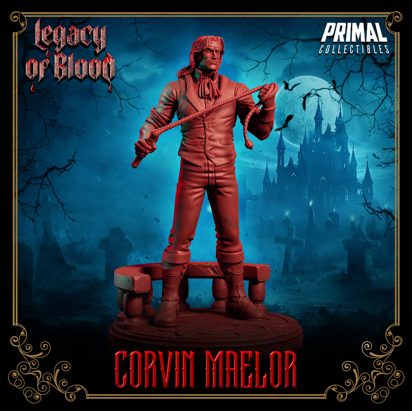 Hunter Corvin Maelor | Legacy of Blood | Tabletop D&D Miniature | Primal Collectibles