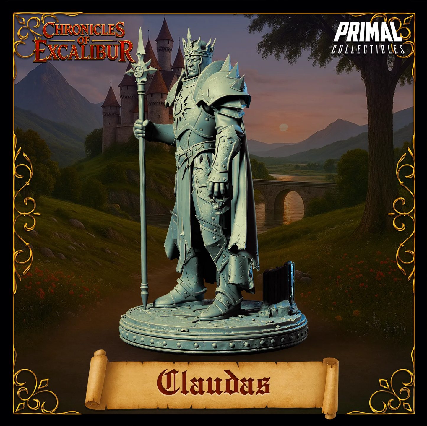 King Claudas | Chronicles of Excalibur | Tabletop D&D Miniature | Primal Collectibles