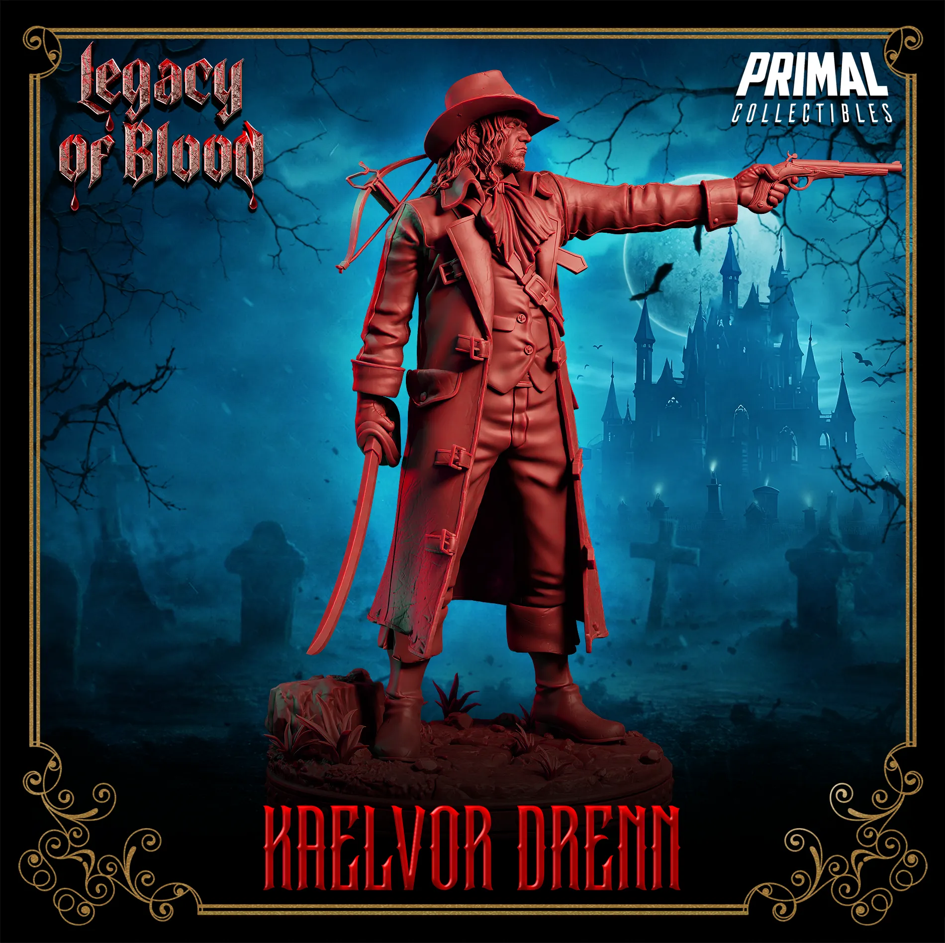 Hunter Kaelvor Drenn | Legacy of Blood | Tabletop D&D Miniature | Primal Collectibles
