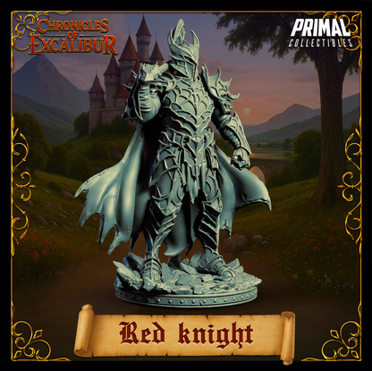 Knight Red Knight | Chronicles of Excalibur | Tabletop D&D Miniature | Primal Collectibles