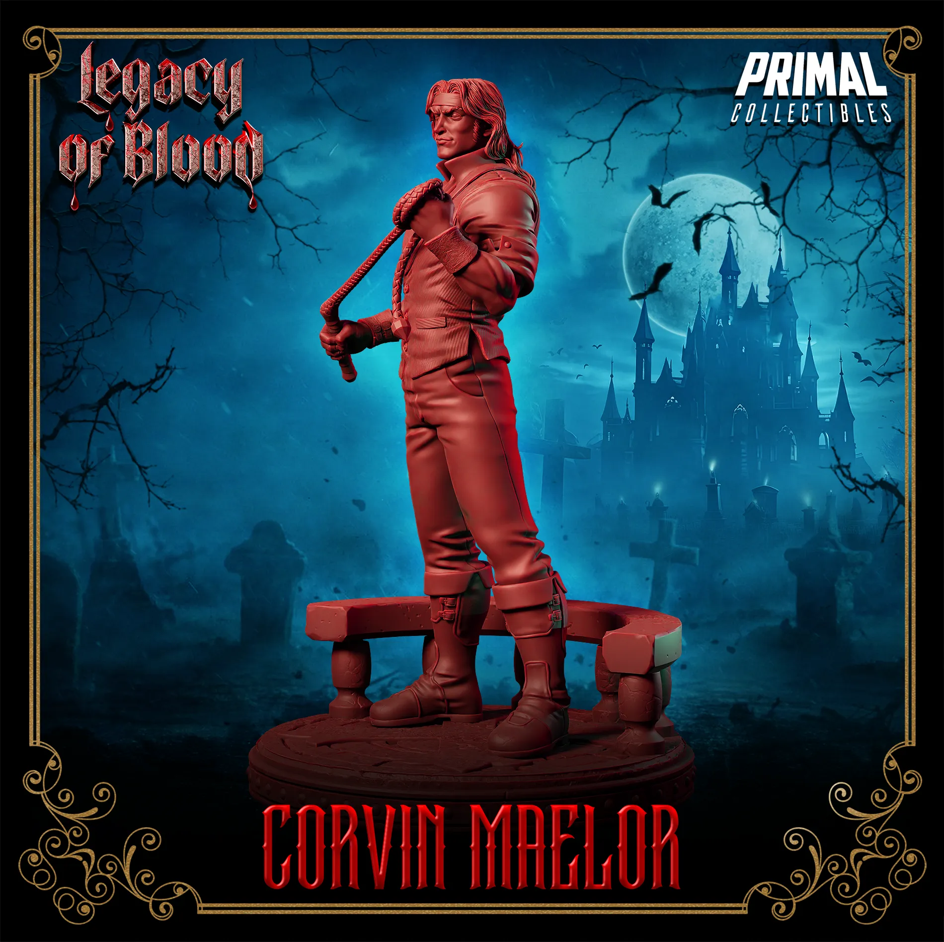 Hunter Corvin Maelor | Legacy of Blood | Tabletop D&D Miniature | Primal Collectibles