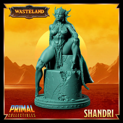 Sorcerer Queen Shandri | Wasteland | Tabletop Scale | TTRPG D&D Miniature | Primal Collectibles