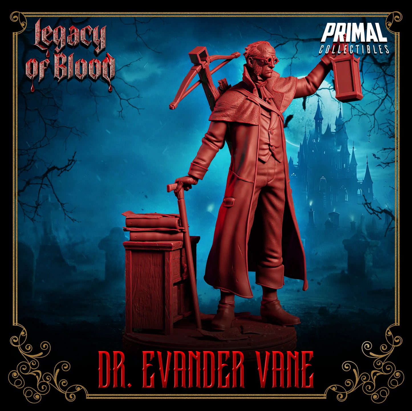 Doctor Evander Vane, Van Richten Helsing, CoS | Legacy of Blood | Tabletop D&D Miniature | Primal Collectibles