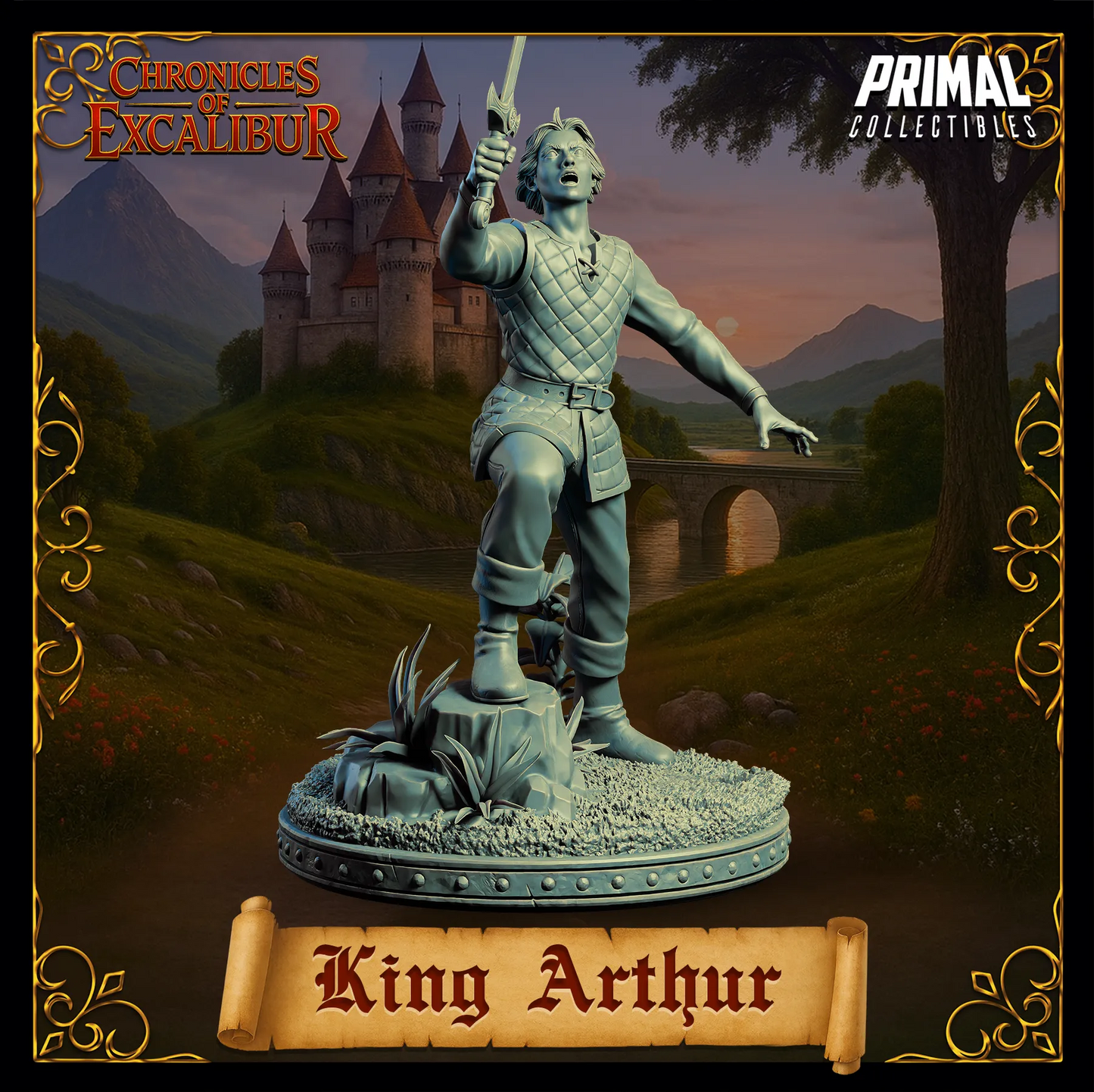 Young King Arthur | Chronicles of Excalibur | Tabletop D&D Miniature | Primal Collectibles