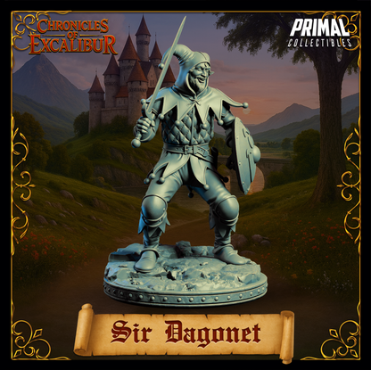 Knight Sir Dagonet | Chronicles of Excalibur | Tabletop D&D Miniature | Primal Collectibles