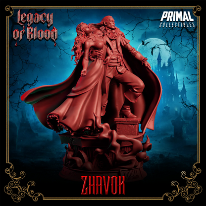 Darklord Zhavok and Victim, Strahd, CoS | Legacy of Blood | Tabletop D&D Miniature | Primal Collectibles