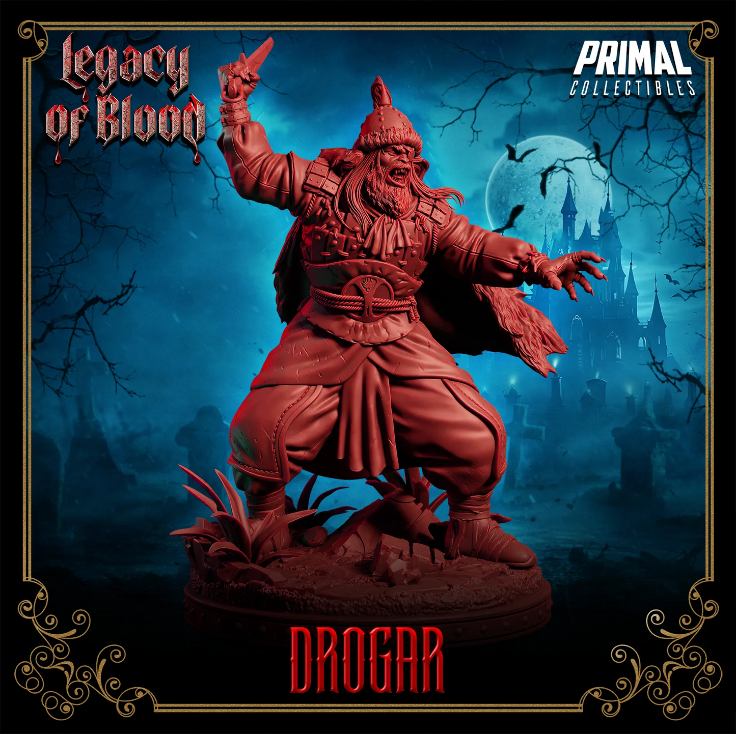 Vampire Drogar | Legacy of Blood | Tabletop D&D Miniature | Primal Collectibles