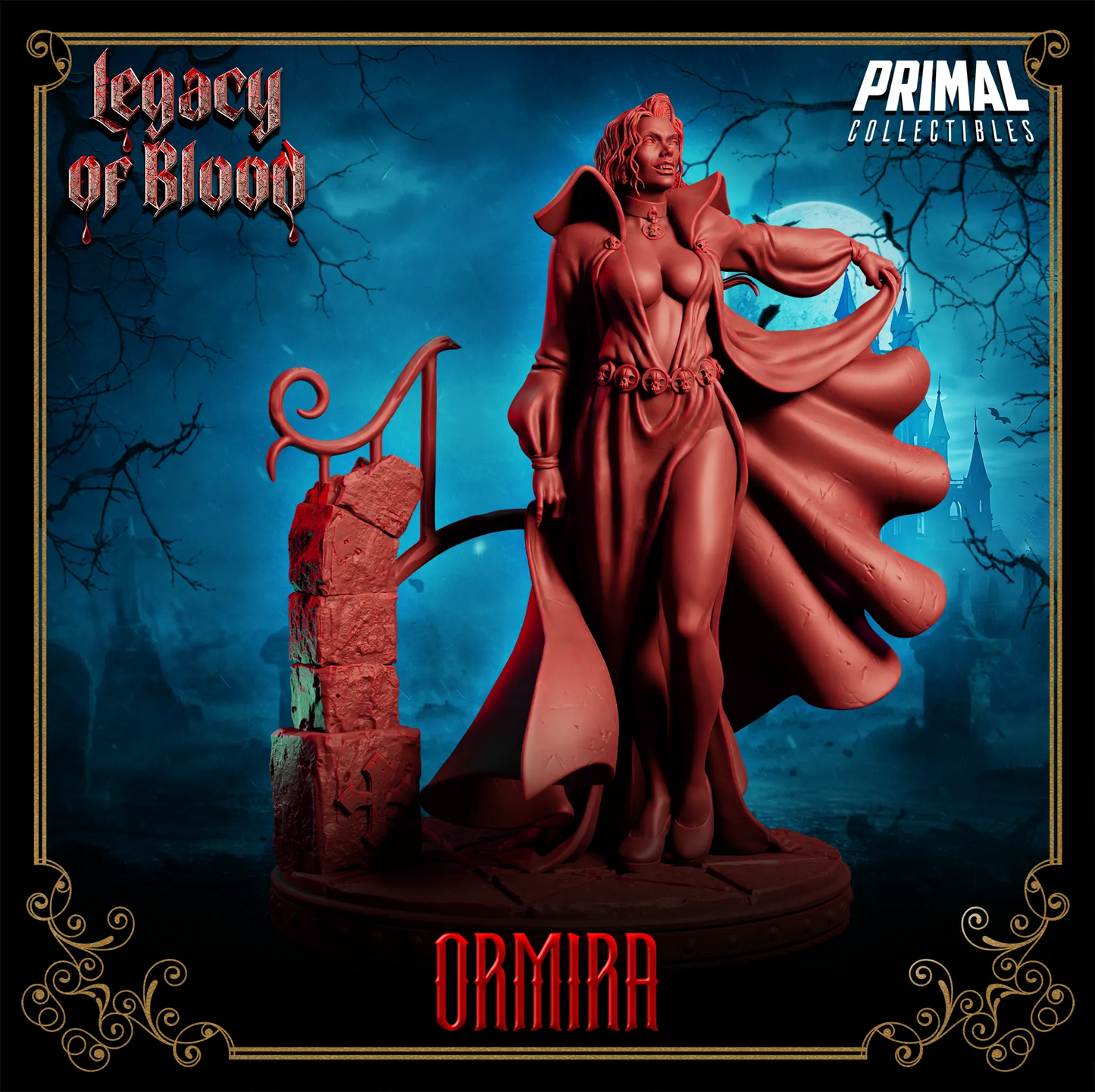 Darklord Ormira | Legacy of Blood | Tabletop D&D Miniature | Primal Collectibles