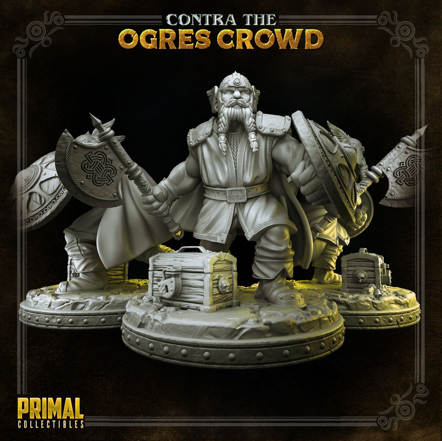 Dwarf Azaghal | DnD Character Miniature | PRIMAL Collectibles - Tattles Told 3D
