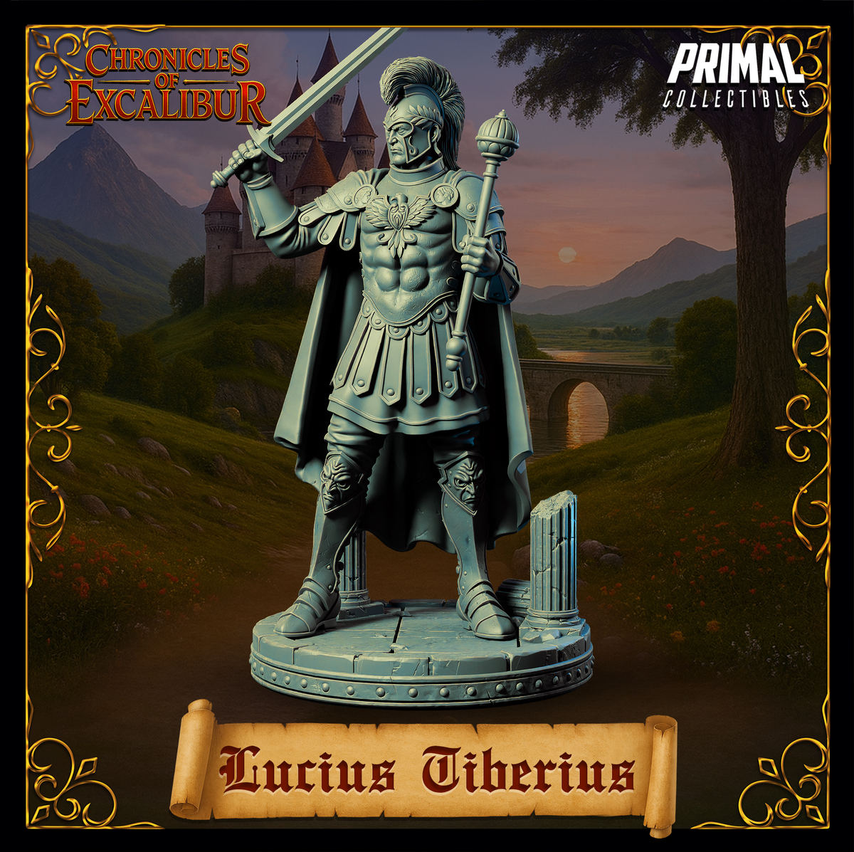 King Lucius Tiberius | Chronicles of Excalibur | Tabletop D&D Miniature | Primal Collectibles