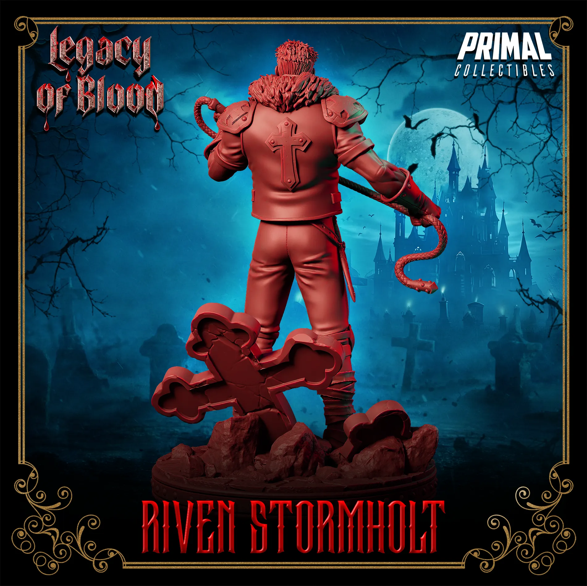 Human Riven Stormholt | Legacy of Blood | Tabletop Scale | TTRPG D&D Miniature | Primal Collectibles