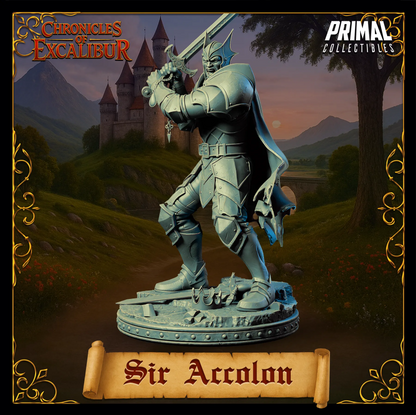Evil Knight Sir Accolon | Chronicles of Excalibur | Tabletop D&D Miniature | Primal Collectibles